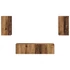 Kép 7/11 - TV szekrény garnitúra 4 pcs Régi fa 30.5 x 30 x 60 cm Faanyag