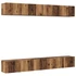 Kép 2/11 - TV szekrény garnitúra 6 pcs Régi fa 60 x 30 x 35 cm Faanyag