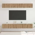 Kép 1/11 - TV szekrény garnitúra 6 pcs kézműves tölgy 60 x 30 x 35 cm