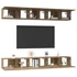 Kép 3/11 - TV szekrény garnitúra 6 pcs kézműves tölgy 60 x 30 x 35 cm