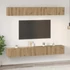 Kép 4/11 - TV szekrény garnitúra 6 pcs kézműves tölgy 60 x 30 x 35 cm