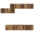 Kép 7/11 - TV szekrény garnitúra 7 pcs Régi fa 60 x 30 x 30 cm Faanyag