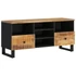 Kép 2/11 - Tömör mangó- és szerelt fa TV-szekrény 100 x 33 x 46 cm