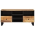 Kép 4/11 - Tömör mangó- és szerelt fa TV-szekrény 100 x 33 x 46 cm