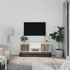 Kép 1/7 - Fehér szerelt fa és vas TV-szekrény 105x30x45 cm