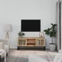 Kép 1/7 - Szerelt fa és vas TV-szekrény 105x30x45 cm