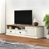 Kép 1/9 - VIGO fehér tömör fenyőfa TV-szekrény 156 x 40 x 40 cm