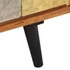 Kép 7/11 - Tömör akácfa és fém TV-szekrény ajtókkal 112 x 30 x 40 cm