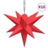 Kép 2/11 - 10 db piros karácsonyi lámpa LED-del 10 cm