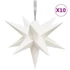 Kép 2/11 - 10 db fehér karácsonyi lámpa LED-del 10 cm