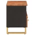 Kép 5/11 - Fekete-barna tömör mangófa TV-szekrény 70 x 33,5 x 46 cm
