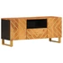 Kép 2/11 - Fekete-barna tömör mangófa TV-szekrény 105 x 33,5 x 46 cm