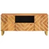 Kép 4/11 - Fekete-barna tömör mangófa TV-szekrény 105 x 33,5 x 46 cm