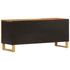 Kép 6/11 - Fekete-barna tömör mangófa TV-szekrény 105 x 33,5 x 46 cm