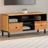 Kép 1/11 - Tömör akácfa és szerelt fa TV-szekrény 100 x 33 x 46 cm