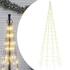 Kép 2/11 - Meleg fehér LED karácsonyfa zászlórúdra 550 LED 300 cm