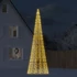 Kép 1/11 - Meleg fehér LED karácsonyfa zászlórúdra 1534 LED 500 cm