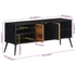 Kép 10/11 - Tömör újrahasznosított tíkfa TV-szekrény 112 x 31 x 45 cm