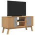 Kép 5/11 - OLDEN szürke és barna tömör fenyőfa TV-szekrény 114x43x57 cm