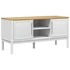 Kép 2/11 - FLORO fehér tömör fenyőfa TV-szekrény 114 x 43 x 55 cm