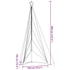 Kép 11/11 - Meleg fehér LED karácsonyfa 615 LED 404,5 cm