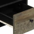 Kép 7/11 - Fekete tömör mangófa TV-szekrény 100 x 33 x 46 cm