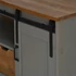 Kép 8/11 - HALDEN szürke tömör fa TV szekrény tolóajtóval 110x40x60 cm