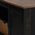 Kép 8/11 - HALDEN fekete tömör fa TV szekrény tolóajtóval 110x40x60 cm