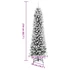 Kép 8/8 - PVC és polietilén műkarácsonyfa pelyhes hóval 210 cm