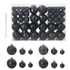 Kép 1/9 - 100 db fekete karácsonyi gömb Ø3/4/6 cm
