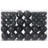 Kép 3/9 - 100 db fekete karácsonyi gömb Ø3/4/6 cm