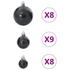 Kép 7/9 - 100 db fekete karácsonyi gömb Ø3/4/6 cm