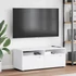 Kép 4/11 - VISNES fehér szerelt fa TV-szekrény 100x40x38 cm