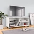 Kép 1/6 - Fehér szerelt fa TV-szekrény görgőkkel 90 x 35 x 35 cm