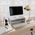 Kép 1/7 - Betonszürke szerelt fa monitorállvány 42 x 24 x 13 cm
