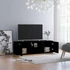 Kép 1/9 - Fekete szerelt fa TV-szekrény 120 x 34 x 37 cm