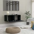 Kép 3/9 - Fekete szerelt fa TV-szekrény 80 x 30 x 30 cm