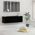 Kép 1/8 - Fekete szerelt fa TV-szekrény 100 x 30 x 30 cm