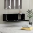 Kép 3/8 - Fekete szerelt fa TV-szekrény 100 x 30 x 30 cm
