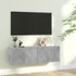 Kép 1/9 - Betonszürke szerelt fa TV-szekrény 100 x 30 x 30 cm