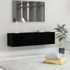 Kép 1/8 - Fekete szerelt fa TV-szekrény 120 x 30 x 30 cm