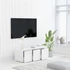Kép 4/8 - Fehér szerelt fa TV-szekrény 80 x 34 x 30 cm