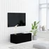 Kép 1/8 - Fekete szerelt fa TV-szekrény 80 x 34 x 30 cm