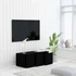 Kép 4/8 - Fekete szerelt fa TV-szekrény 80 x 34 x 30 cm