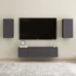 Kép 6/11 - 2 db szürke szerelt fa TV-szekrény 30,5 x 30 x 60 cm