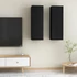 Kép 1/11 - 2 db fekete szerelt fa TV-szekrény 30,5 x 30 x 90 cm