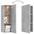 Kép 7/11 - 2 db betonszürke szerelt fa TV-szekrény 30,5 x 30 x 90 cm
