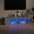 Kép 1/11 - Betonszürke TV-szekrény LED-lámpákkal 135 x 39 x 30 cm