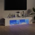 Kép 1/11 - Magasfényű fehér TV-szekrény LED-lámpákkal 135 x 39 x 30 cm
