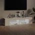Kép 3/11 - Magasfényű fehér TV-szekrény LED-lámpákkal 135 x 39 x 30 cm